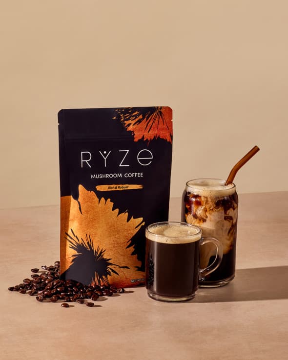 RYZE Mushroom Coffee pouch