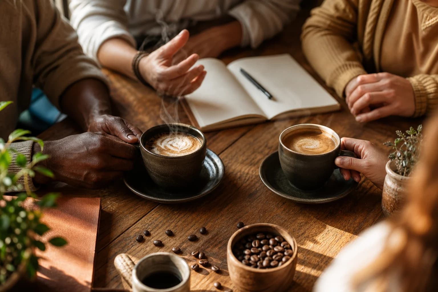 Coffee shared as part of a morning ritual